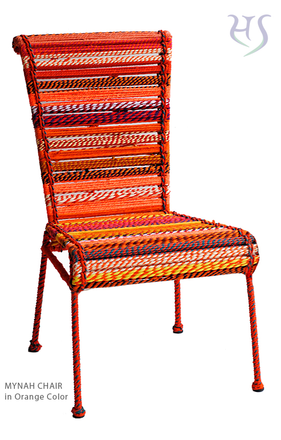 Mynal Chair in Orange by Sahil & Sarthak Katran Collection